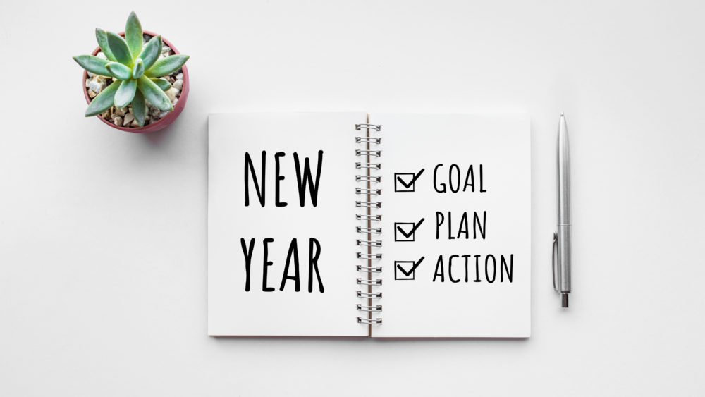 New Year Goal, Plan, Action Checkbox