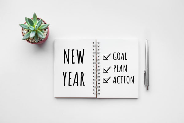New Year Goal, Plan, Action Checkbox