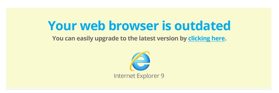 your web browser is outdated